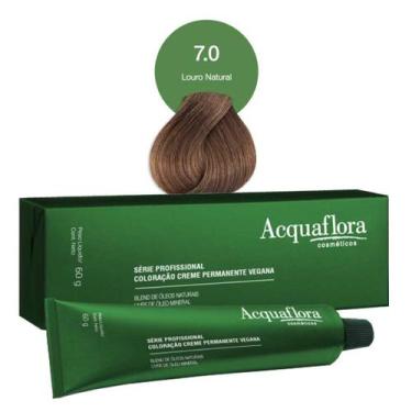 Imagem de Coloração Creme Permanente Vegana 7.0 Louro Natural - Acquaflora