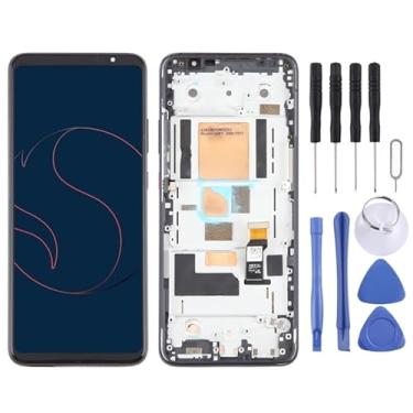 Imagem de Substituição da tela móvel Para smartphone for ASUS para insiders de snapdragon zs675kw Digitalizador de tela LCD AMOLED MONTAGEM COM FORO Ecrã LCD