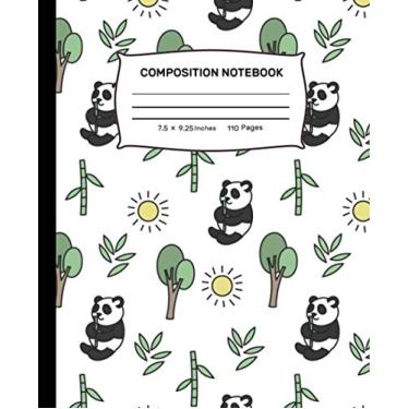 Imagem de Composition Notebook: panda Composition Notebook,Pretty Wide Ruled Paper Notebook Journal,Blank Lined Workbook for Teens Kids Students Girls for Home School College for Writing Notes