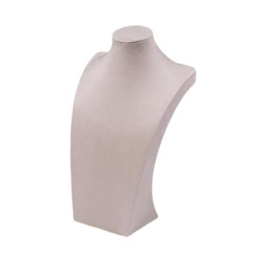 Imagem de kowaku Colar expositor de jóias expositor busto estável colar manequim organizador de jóias para venda de loja de jóias, 20.5 Cm X 34 Cm