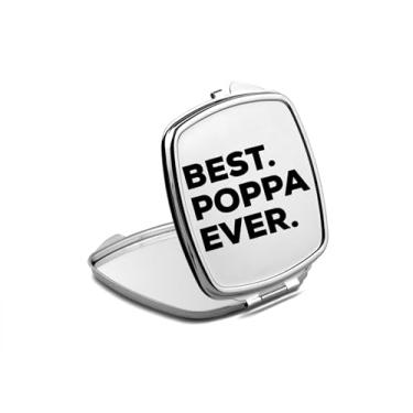Imagem de SpreadPassion Espelho compacto Poppa, presente Poppa, melhor espelho fotográfico Poppa Ever, espelho de maquiagem de viagem pequeno espelho portátil, espelho de bolso portátil, ideia de aniversário