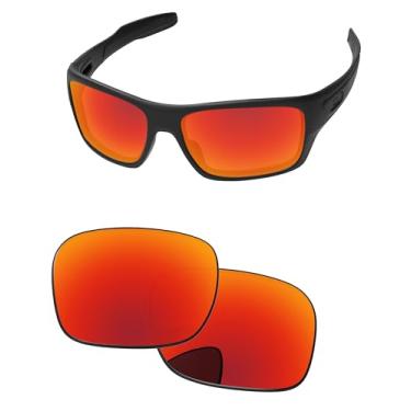 Imagem de PapaViva Lentes de reposição para óculos de sol Oakley Turbine OO9263, Vermelho fogo, Turbine