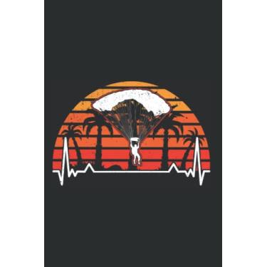 Imagem de Parachute Notebook: Skydiver Heartbeat Parachute Skydive / 6X9 Inches / 120 Graph Sites Sites