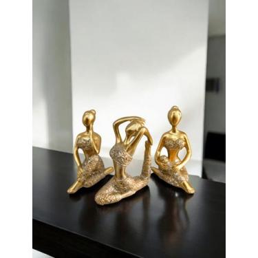 Imagem de kit 3 peças de Enfeite de resina de yoga - MARTINS