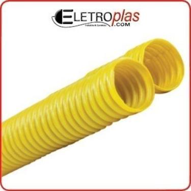 Imagem de Eletroduto Conduíte Corrugado 3/4 Rolo Com 50 Metros Amarelo - Higipac
