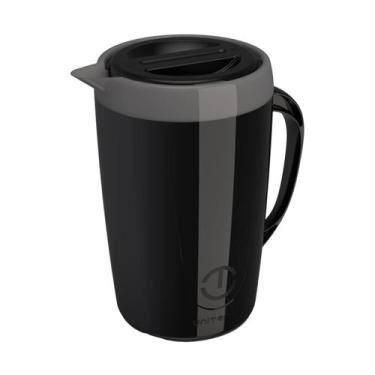 Imagem de Jarra Térmica Garrafa P/ Tererê Chá Suco Água 2l - Unitermi, Preto