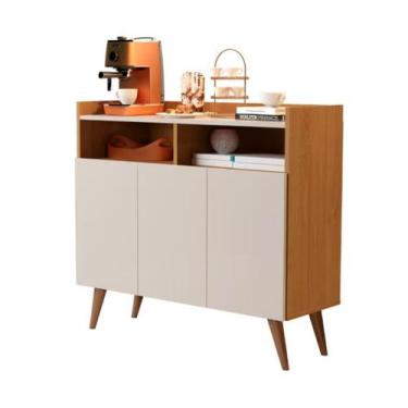 Imagem de Aparador Buffet Cantinho do Café Balcão Wind 3 Portas Retro Aparador c