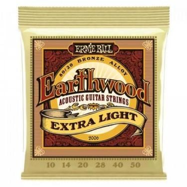 Imagem de Encordoamento para Violão Aço .010 Extra Leve Earthwood 2006 Erniel Ba