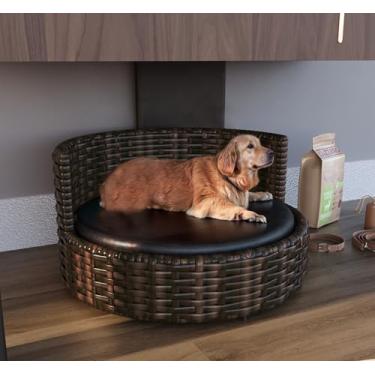 Imagem de Sofá Caminha Pets Comfort Redonda Estofamento Impermeável - Junco Argila Mesclado