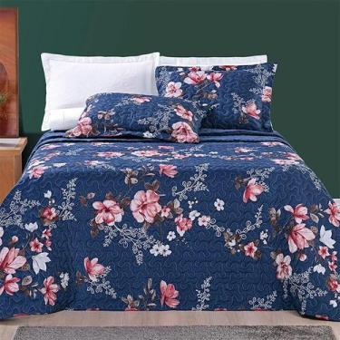 Imagem de Cobre Leito Casal Padrão Estampado Dupla Face 200 Fios Avere - Bia Enx