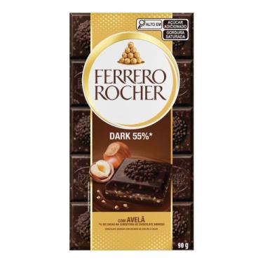 Imagem de Chocolate Ferrero Rocher Dark 55% com Avelã Barra 80g