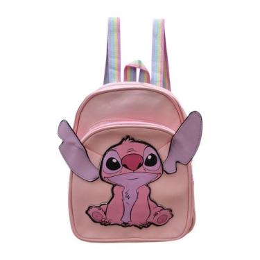 Imagem de Mochila De Costas Escolar Infantil Creche Stitch E Angel - Lika Bijute