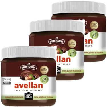 Imagem de Kit Trio Creme de Avelã Vegano - Nutríssima 450g