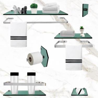 Imagem de Kit De Acessórios Para Banheiro Perola C Fenda - Diretoo, Verde