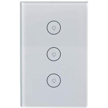 Imagem de Interruptor inteligente touch wifi com 3 botoes jwcom sa268c