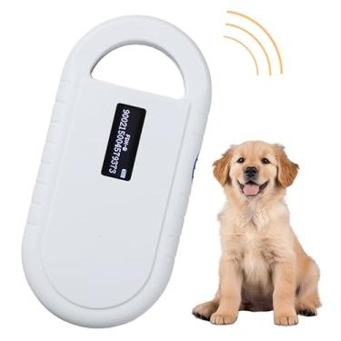 Imagem de Scanner de microchip para animais de estimação ISO11784/85/FDX-B/EMID, leitor portátil de animais de estimação de 134,2 kHz, recarregável, para cão/gato/porco/animal (branco puro) com memória de