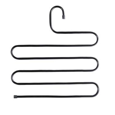 Imagem de Cabide para Calças de Aço Inox Preto 36cm - Lyor