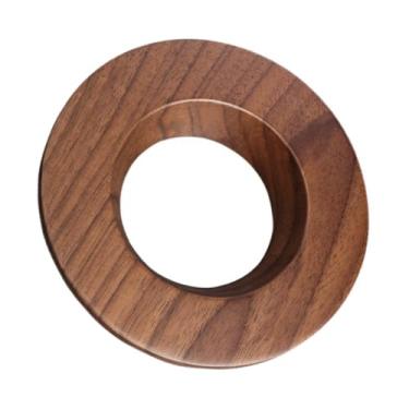 Imagem de 1 suporte de copo de funil de madeira para gotejador de café, suporte de filtro de café, gotejador de café, cone de filtro de café e gotejador, marrom