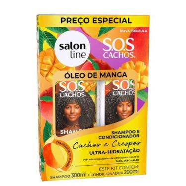 Imagem de Kit Salon Line Shampoo 300ml + Condicionador 200ml SOS Cachos Óleo De 