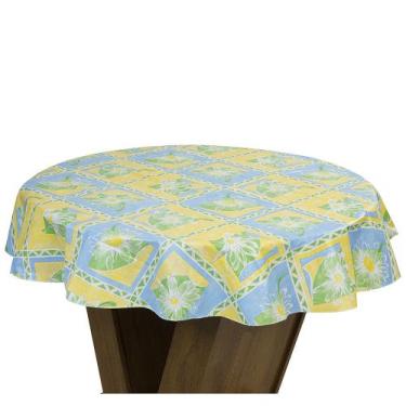 Imagem de Toalha De Mesa Redonda Flanelada Verde 4 a 6 lugares Rafimex