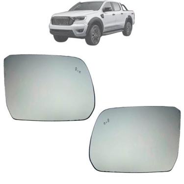Imagem de Kit 02 Vidro Espelho Retrovisor Fita Base Ranger 2023 2024 Original - 