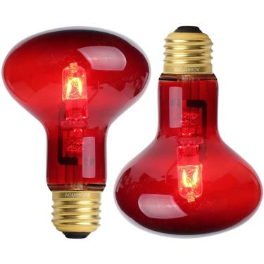 Imagem de Aomryom 100W 2 Pack Infrared Heat Lamp Bulb BulbOs de Luz Vermelha Para Lagartos de Estimação Dragões Barbudos Camaleões Cobras Répteis e Anfíbios