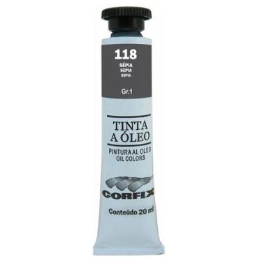 Imagem de Tinta Óleo 20ml G1 118 Sepia Corfix, 118 - SéPIA