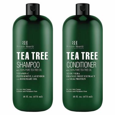Imagem de Conjunto de shampoo e condicionador Botanic Hearth Tea Tree Oil 480 ml