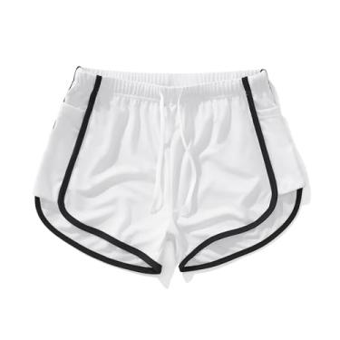 Imagem de AIMPACT Shorts masculinos de malha 7,6 cm para corrida, academia, ginástica, musculação, bumbum, short vintage, sexy, branco, Branco, XG