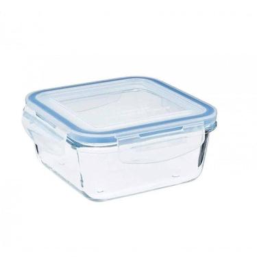 Imagem de Pote Hermetico Quadrado Marmita De Vidro 380 Ml - Mimo