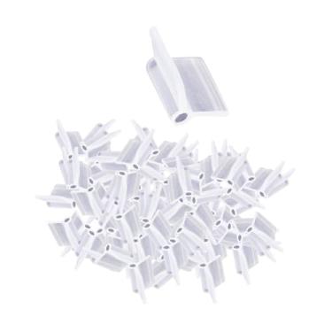Imagem de WeiLaiKeQi 100 peças Planta clipes de enxerto de jardim suporta clipes de treliça para vegetais árvores frutíferas plantas de mudas de berçário, 2mm