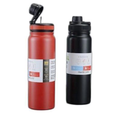 Imagem de Super Garrafa Térmica 1000Ml Inox Infusor Quente Fria Aço - Sweet Home