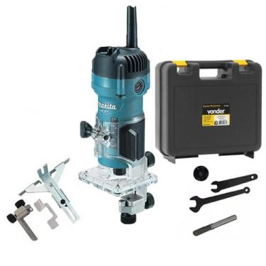 Imagem de Tupia Manual Makita 6Mm M3700B 530 Watts + Maleta 220V