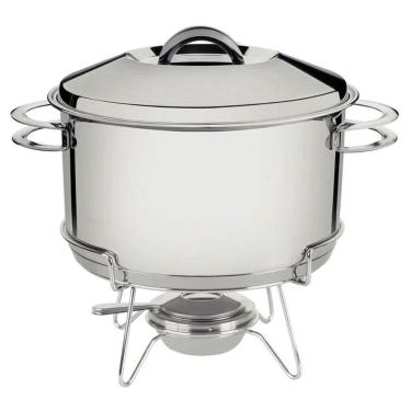 Imagem de Rechaud Tramontina Solar  6,1L Aço Inox Fundo Triplo com Fog