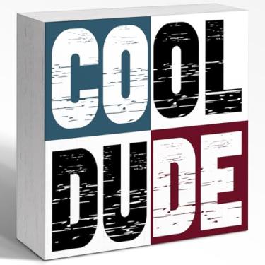 Imagem de WUZYOU Placa de caixa de madeira de afirmação inspiradora decoração infantil para meninos, placa de bloco de madeira legal para decoração de parede, decoração motivacional para crianças, casa, quarto