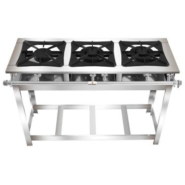 Imagem de Fogão Super 30 Kenok 3 Bocas 2 Duplas Baixa Pressão Fbsu3b.741