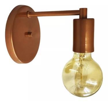 Imagem de Luminária Arandela Parede Cama Mesa Quarto Moderna Alumínio Cobre