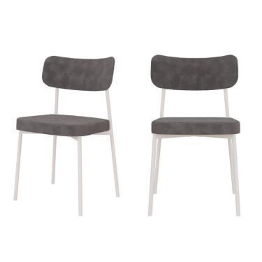 Imagem de Kit Com 2 Cadeiras Para Sala De Jantar Mona Yescasa Nuvem-branco