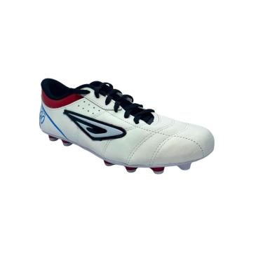 Imagem de Chuteira de couro campo Mistica pro Branco/Vermelho-Unissex