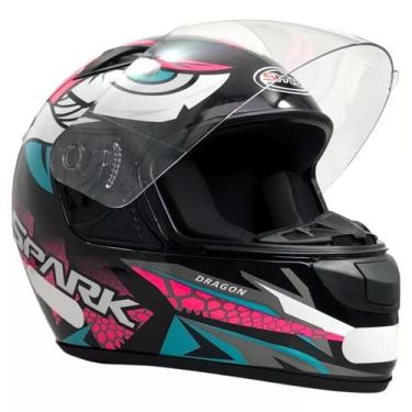 Imagem de Capacete Masculino Feminino Ebf Spark Spider E Dragon Fechado, Dragon 