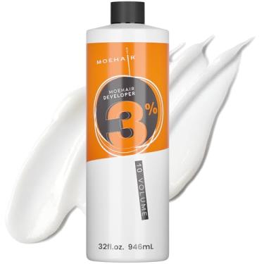 Imagem de MOEHAIR Revelador De Coloração Capilar Com 3% Peróxido Hidrogênio, Creme 10 Volumes Para E Descoloração, Sem Parabenos, Fragrância Pêssego, 945 Ml