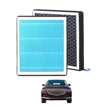 Imagem de CF10735 Filtro de ar de cabine com carvão ativado para Hyun-dai Equus 2011-2016, Ge nesis 2009-2016, Santa Fe 2019-2020; Ki a K900, Stinger 18-23, Telluride 2020-2024; Ge ne sis G70/8 0/90, Gv70/80