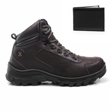 Imagem de Bota Adventure Masculina Com Carteira Épico Coturno Trilha Trail Casual Confortavel