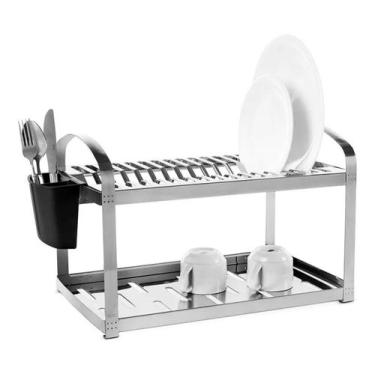 Imagem de Escorredor Louças Inox Suprema - Brinox, Inox e Preto