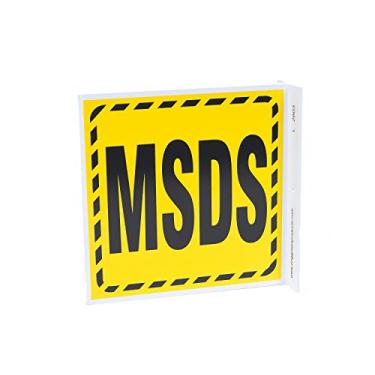 Imagem de ZING 2603 Placa de segurança ecológica L, MSDS, 7Hx2,5Lx7D, plástico reciclado