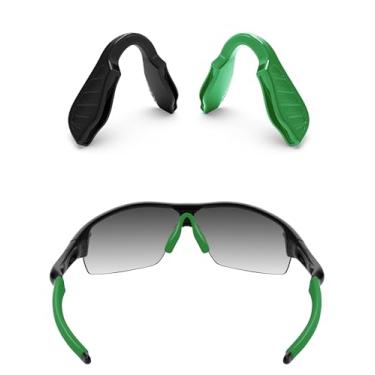 Imagem de ToughAsNails 2 peças de almofadas de nariz de substituição de ajuste padrão para óculos de sol Oakley Radar Path/RadarLock Path/Radar EV Path XS preto e verde escuro