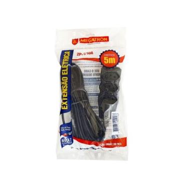 Imagem de Extensao Megatron Pp Tripolar Biv 05M 3X0,75Mm Preto