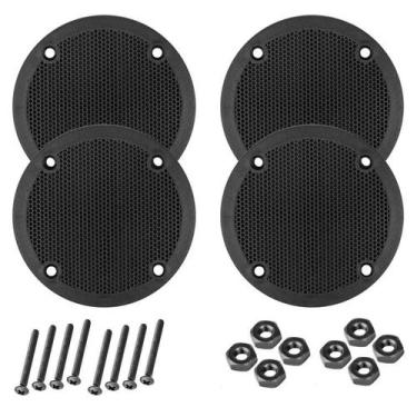 Imagem de Kit 04 Tela Plástica Para Tweeter Leson 8,5 Cm Com Parafusos - PERMAK