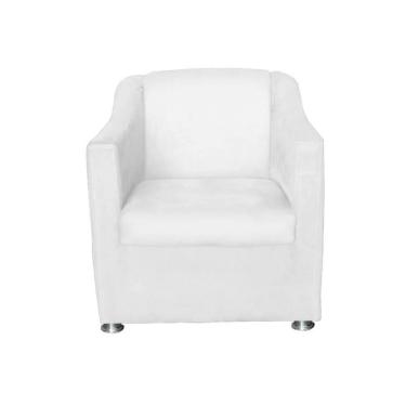 Imagem de Poltrona Bia Decorativa Reforçada Recepção Clinica Salão Sala De Estar Courino