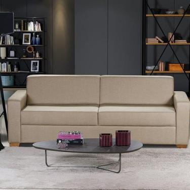 Imagem de Sofá Aracaju Living com 4 Lugares 220cm Linho Corriente - Yescasa